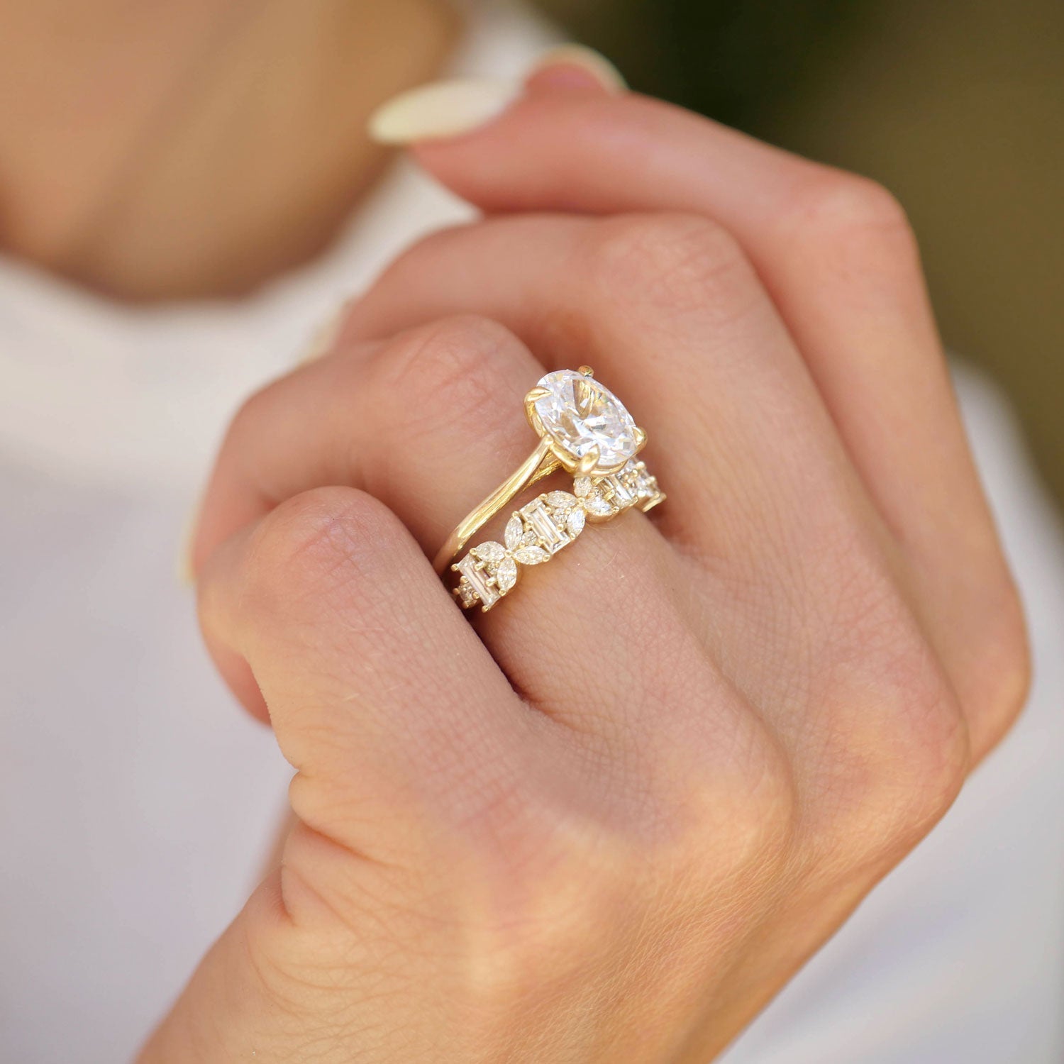 0.25 TCW Round Shaped Half Eternity Lab Grown Diamond Wedding Band