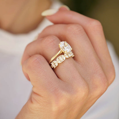 0.25 TCW Round Shaped Half Eternity Lab Grown Diamond Wedding Band