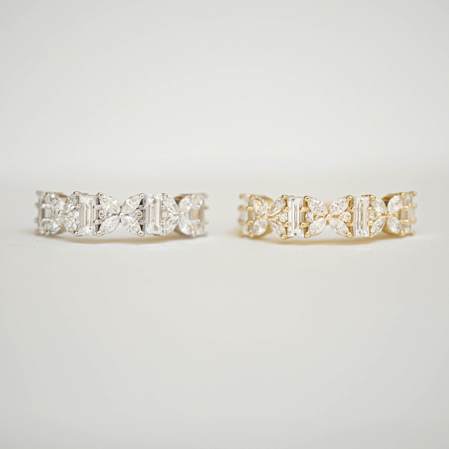 0.25 TCW Round Shaped Half Eternity Lab Grown Diamond Wedding Band