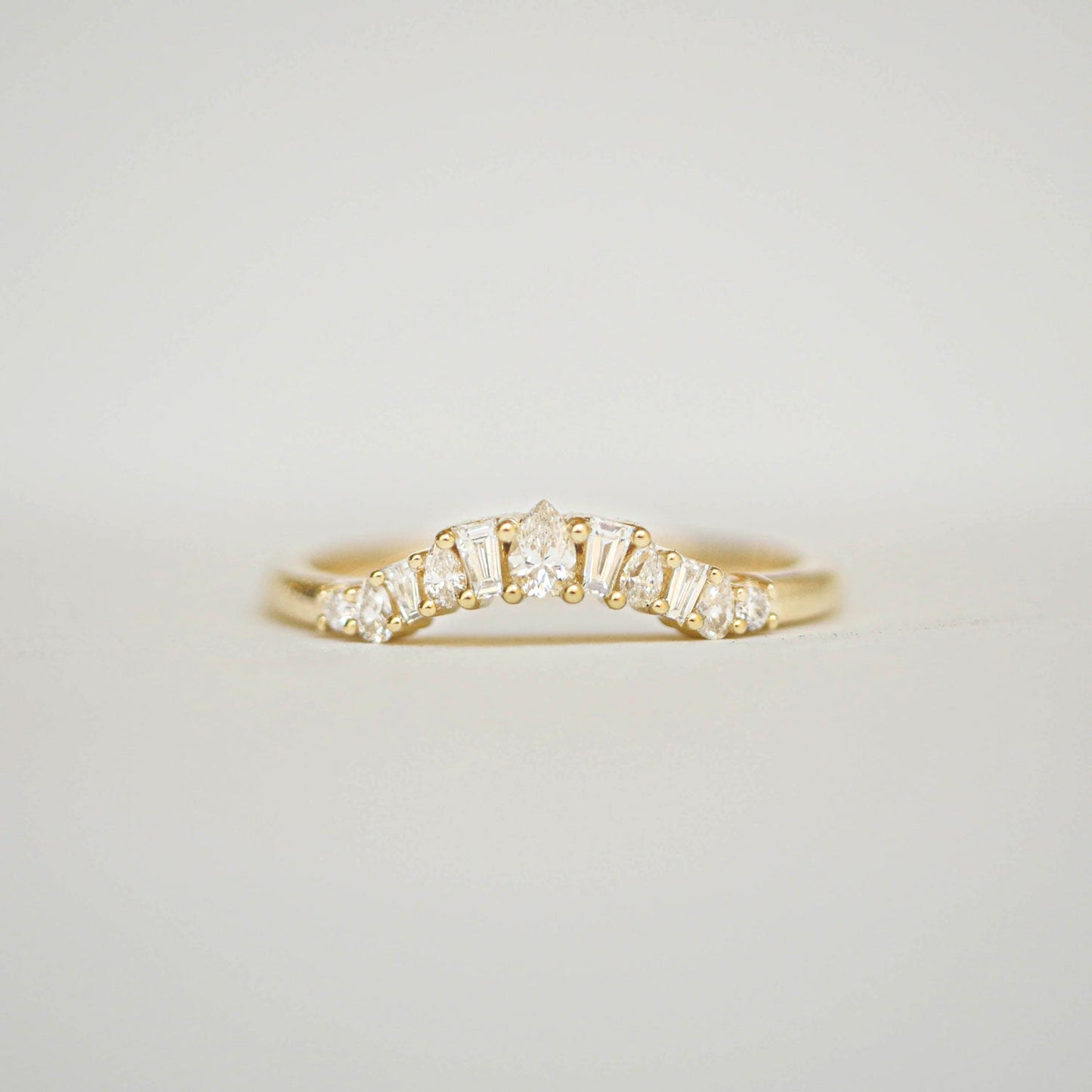 0.25 TCW Round Shaped Half Eternity Lab Grown Diamond Wedding Band