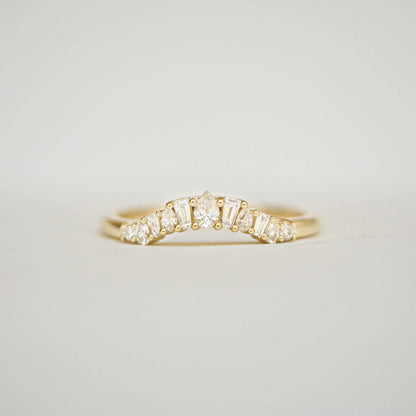 0.25 TCW Round Shaped Half Eternity Lab Grown Diamond Wedding Band