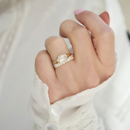 0.25 TCW Round Shaped Half Eternity Lab Grown Diamond Wedding Band