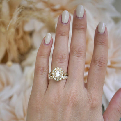 Marquise Shaped Three Stone Lab Grown Diamond Engagement Ring