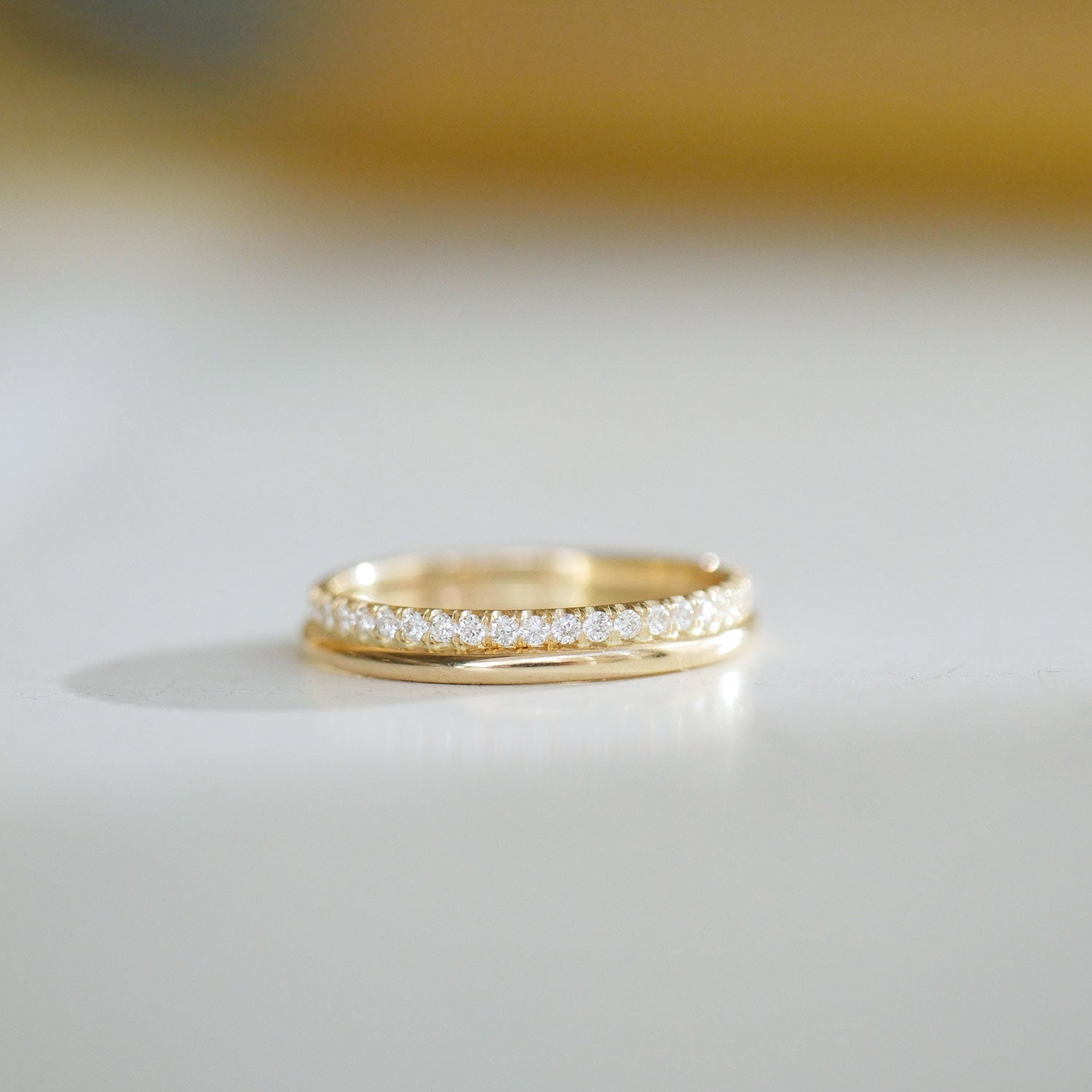 0.25 TCW Round Shaped Half Eternity Lab Grown Diamond Wedding Band