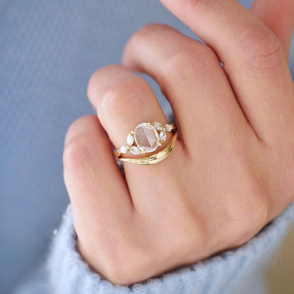 0.25 TCW Round Shaped Half Eternity Lab Grown Diamond Wedding Band