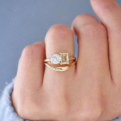 0.25 TCW Round Shaped Half Eternity Lab Grown Diamond Wedding Band