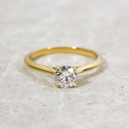 Marquise Shaped Three Stone Lab Grown Diamond Engagement Ring