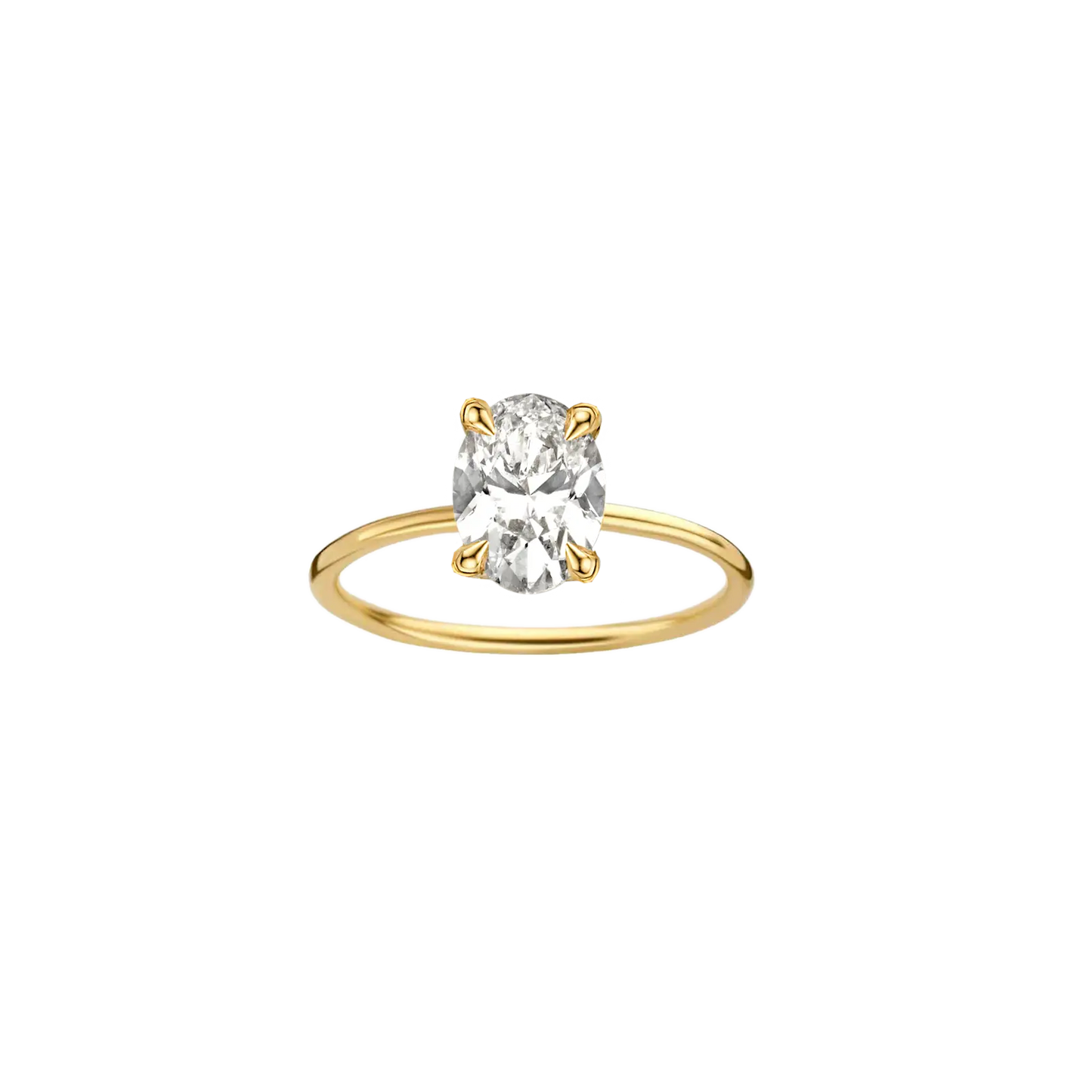 Timeless 2 CT Oval Cut Solitaire Styled Moissanite Diamond Engagement Ring