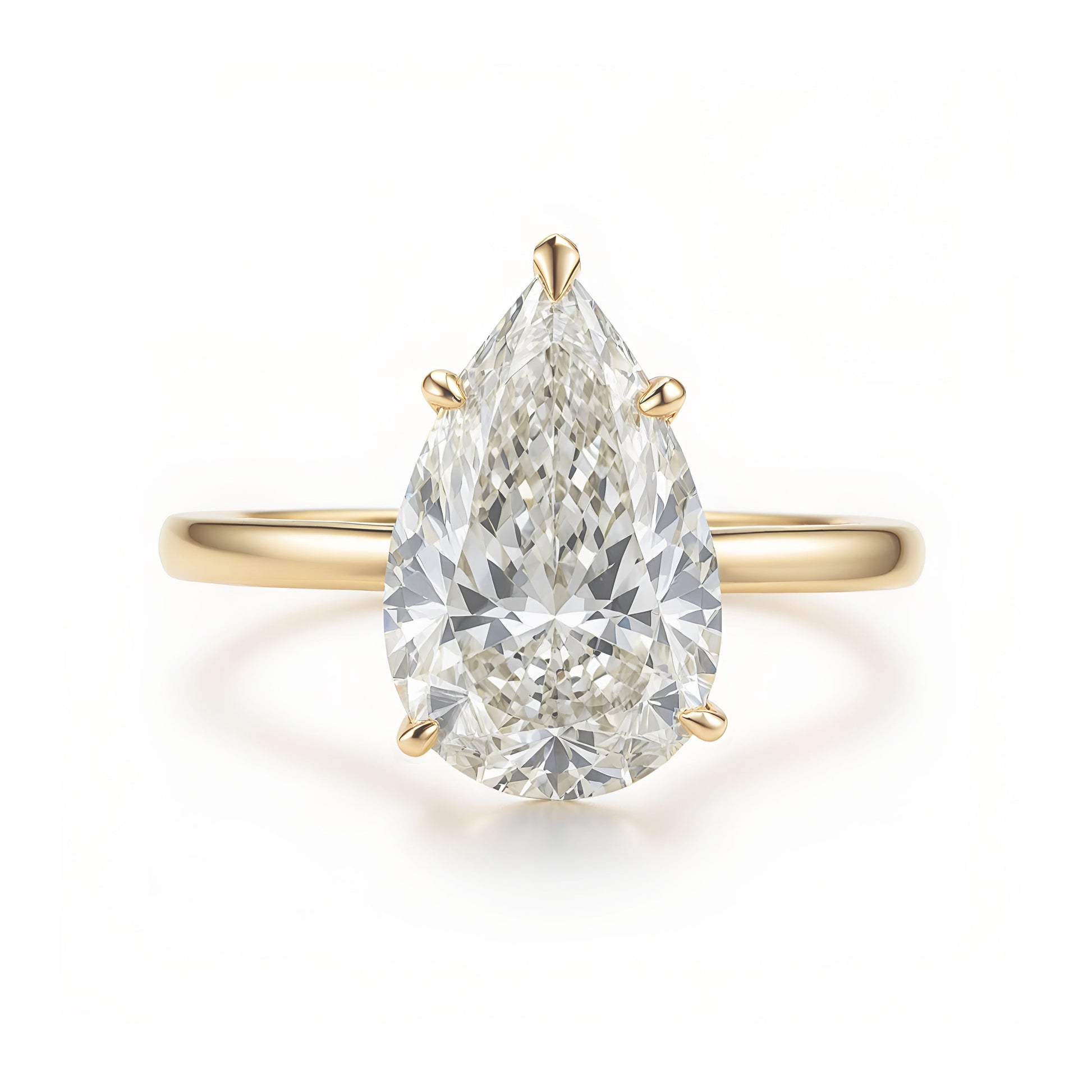 2.9 Carats Emerald Pave Styled Moissanite Engagement Ring