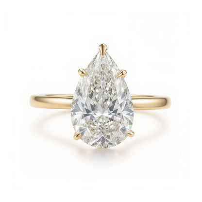 2.9 Carats Emerald Pave Styled Moissanite Engagement Ring