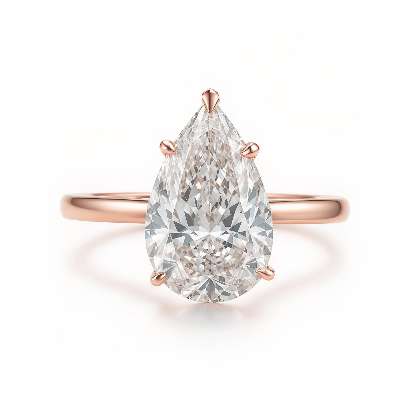 2.9 Carats Emerald Pave Styled Moissanite Engagement Ring