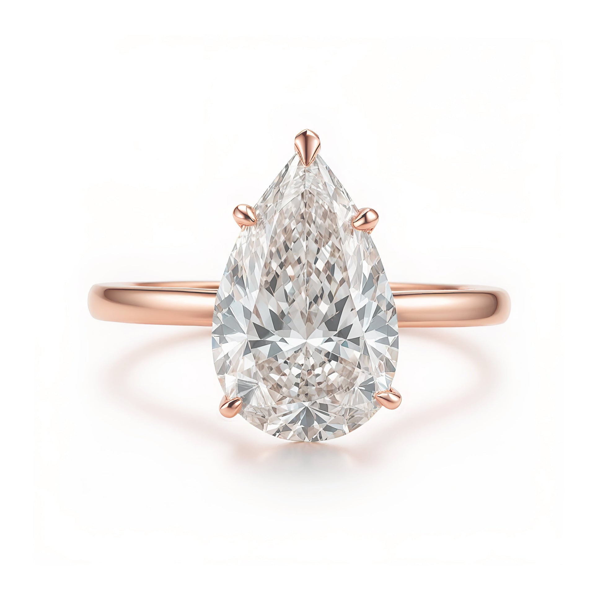 2.9 Carats Emerald Pave Styled Moissanite Engagement Ring