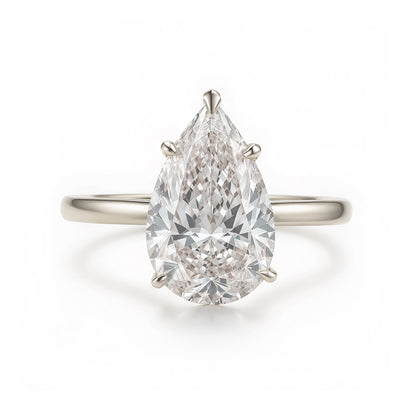 2.9 Carats Emerald Pave Styled Moissanite Engagement Ring