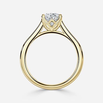 Marquise Shaped Three Stone Lab Grown Diamond Engagement Ring