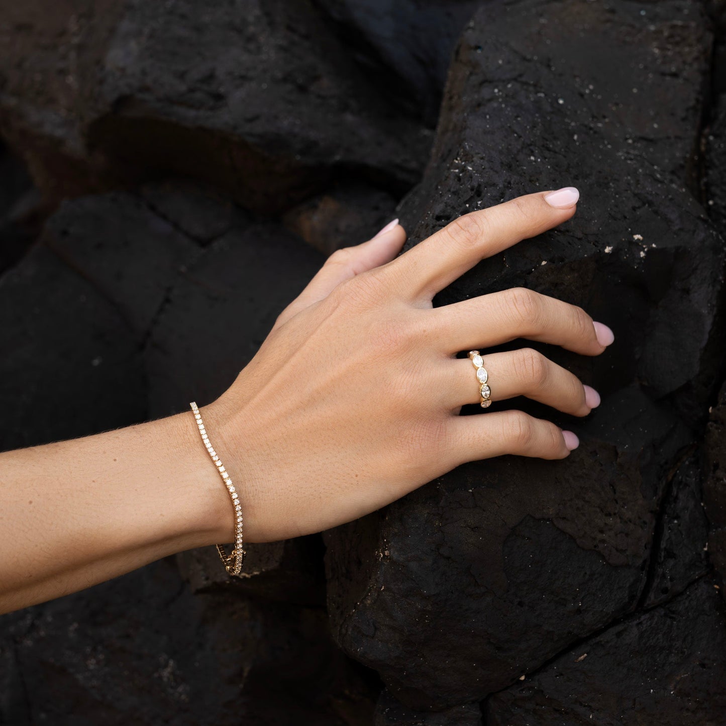 0.25 TCW Round Shaped Half Eternity Lab Grown Diamond Wedding Band