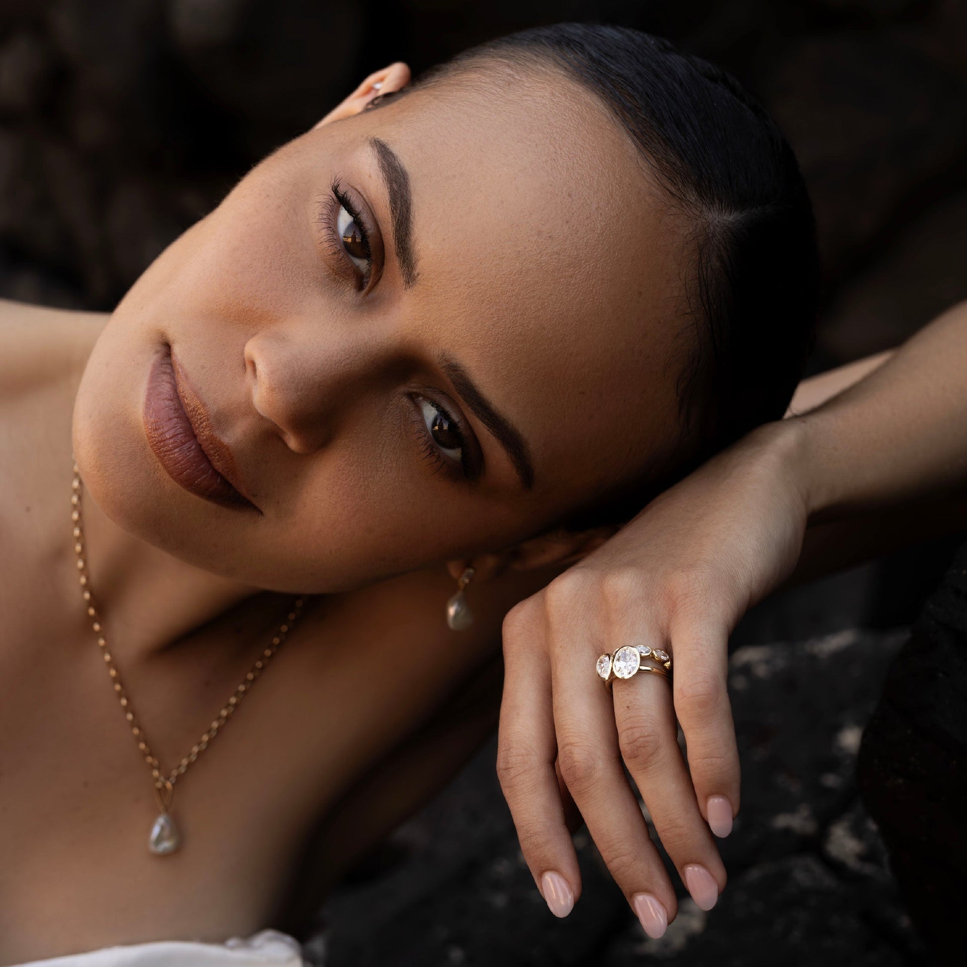 0.25 TCW Round Shaped Half Eternity Lab Grown Diamond Wedding Band