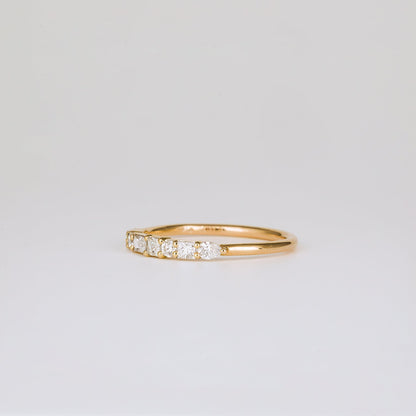 0.40 TCW Round, Pear, Marquise & Baguette Shaped Half Eternity Moissanite Wedding Band
