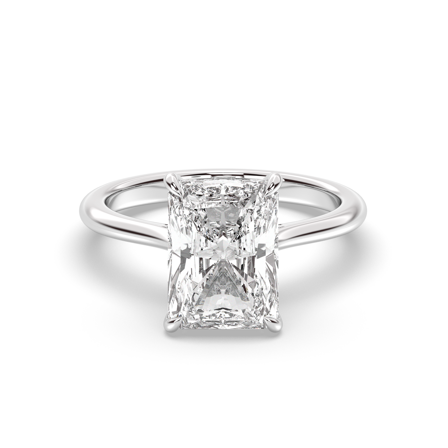Marquise Shaped Three Stone Lab Grown Diamond Engagement Ring