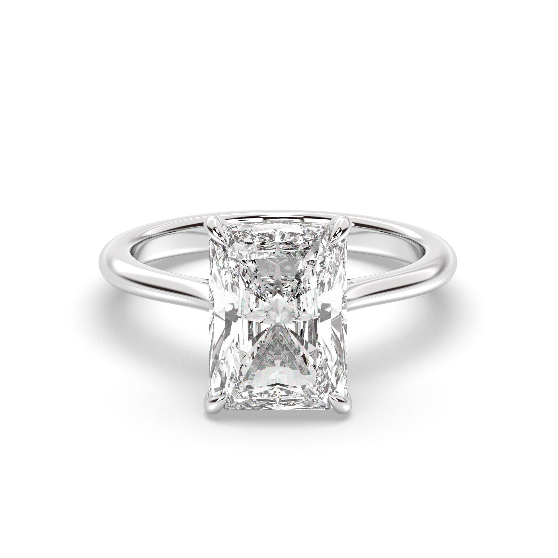 Marquise Shaped Three Stone Lab Grown Diamond Engagement Ring
