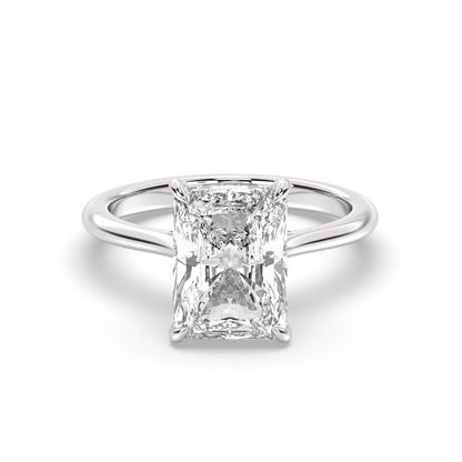 Marquise Shaped Three Stone Lab Grown Diamond Engagement Ring