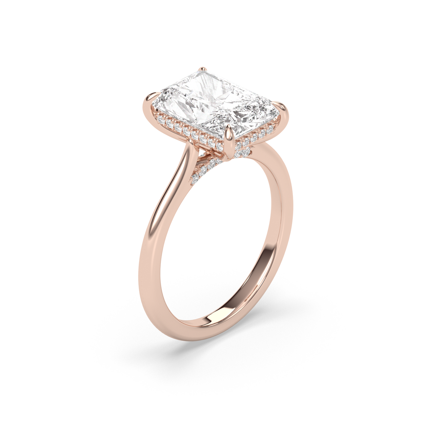 Marquise Shaped Three Stone Lab Grown Diamond Engagement Ring