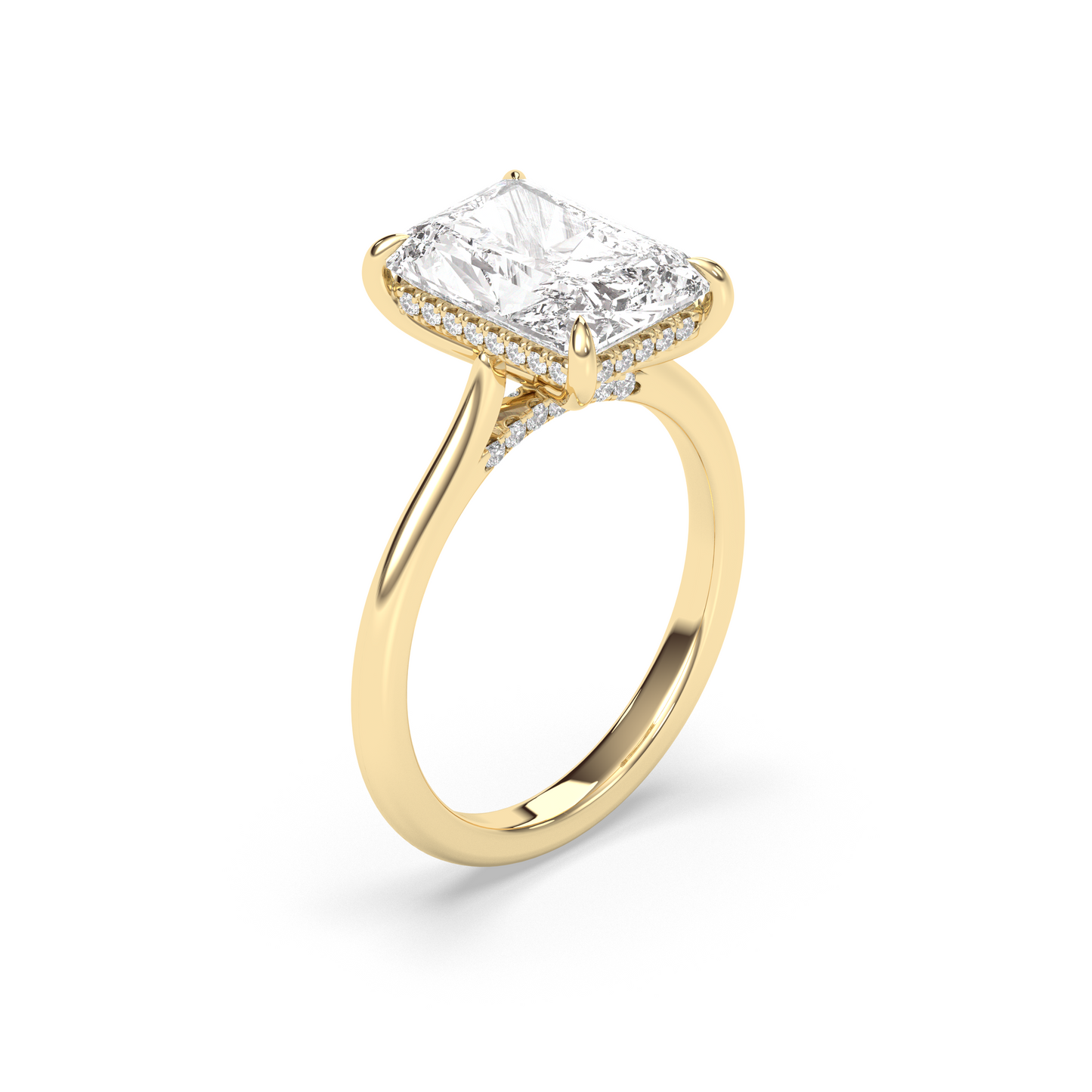 Marquise Shaped Three Stone Lab Grown Diamond Engagement Ring