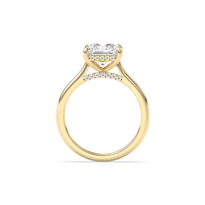 Marquise Shaped Three Stone Lab Grown Diamond Engagement Ring