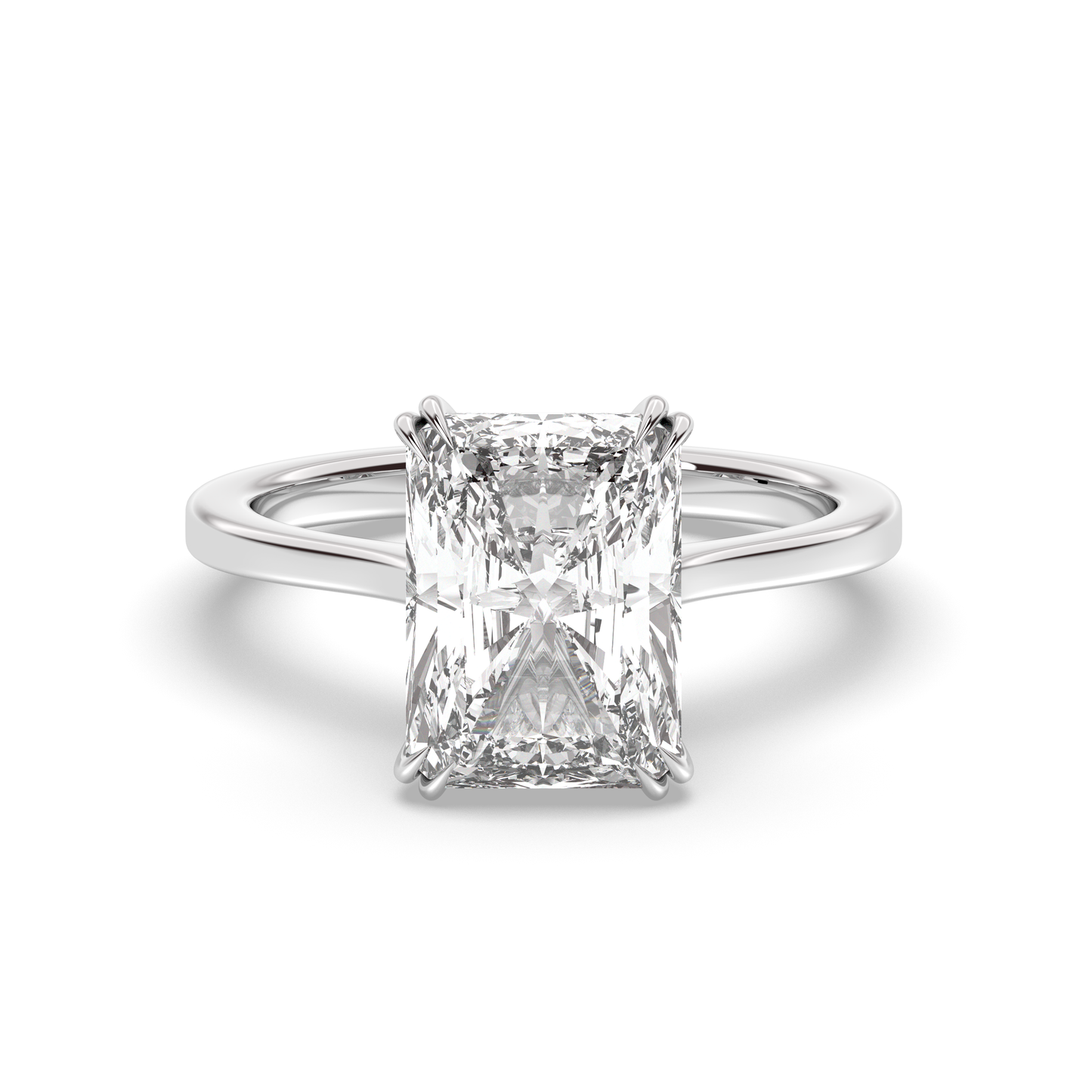 Marquise Shaped Three Stone Lab Grown Diamond Engagement Ring