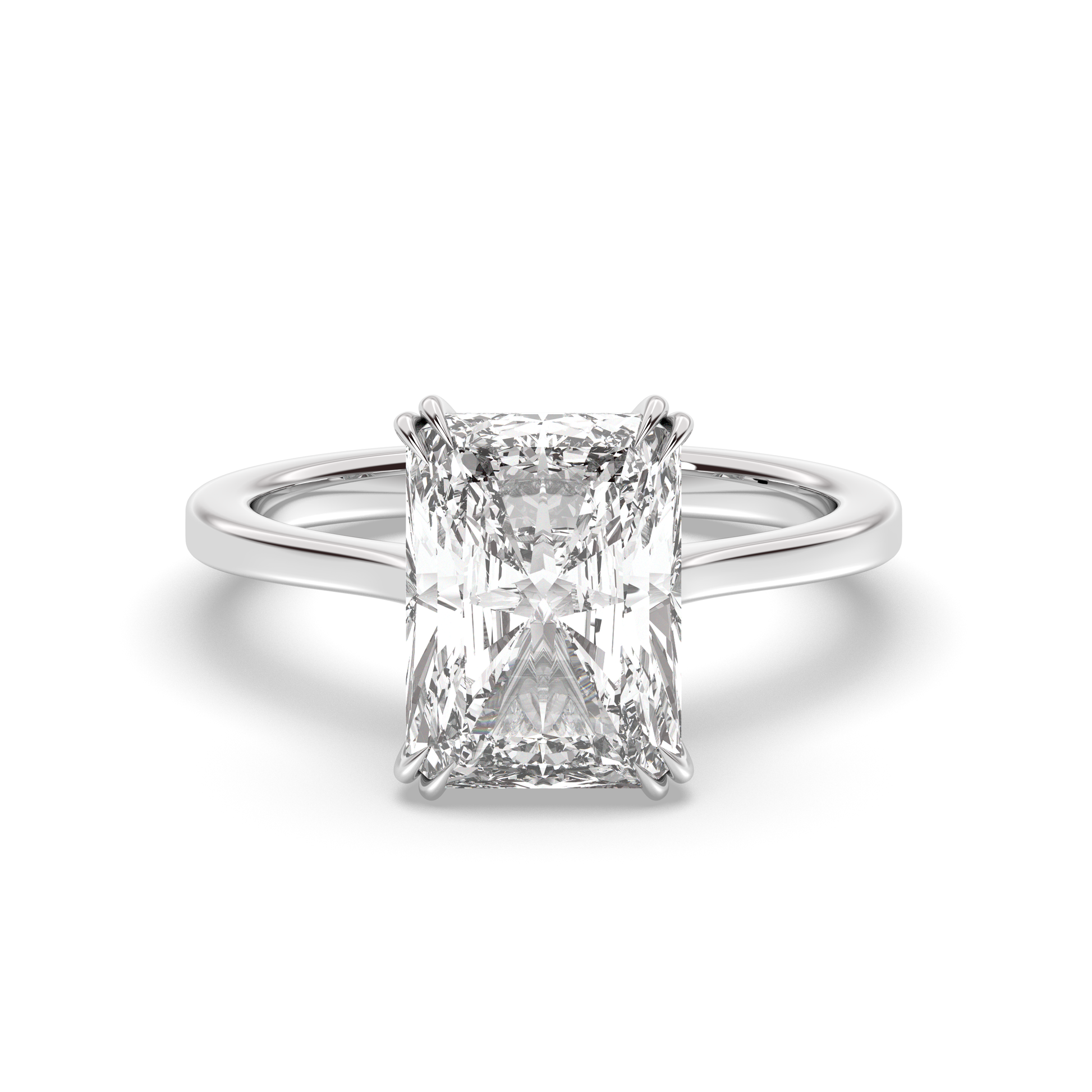 Marquise Shaped Three Stone Lab Grown Diamond Engagement Ring