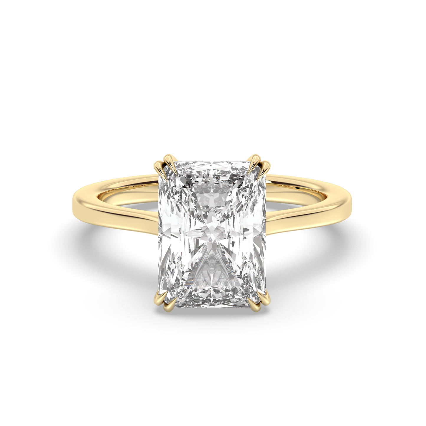 Marquise Shaped Three Stone Lab Grown Diamond Engagement Ring