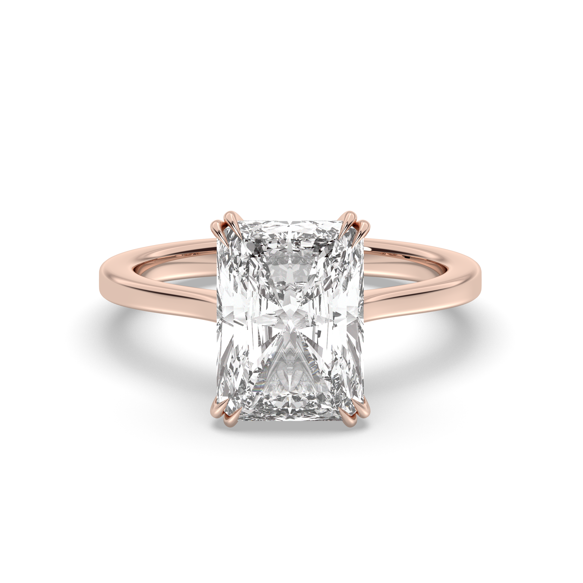 Marquise Shaped Three Stone Lab Grown Diamond Engagement Ring