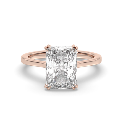 Marquise Shaped Three Stone Lab Grown Diamond Engagement Ring