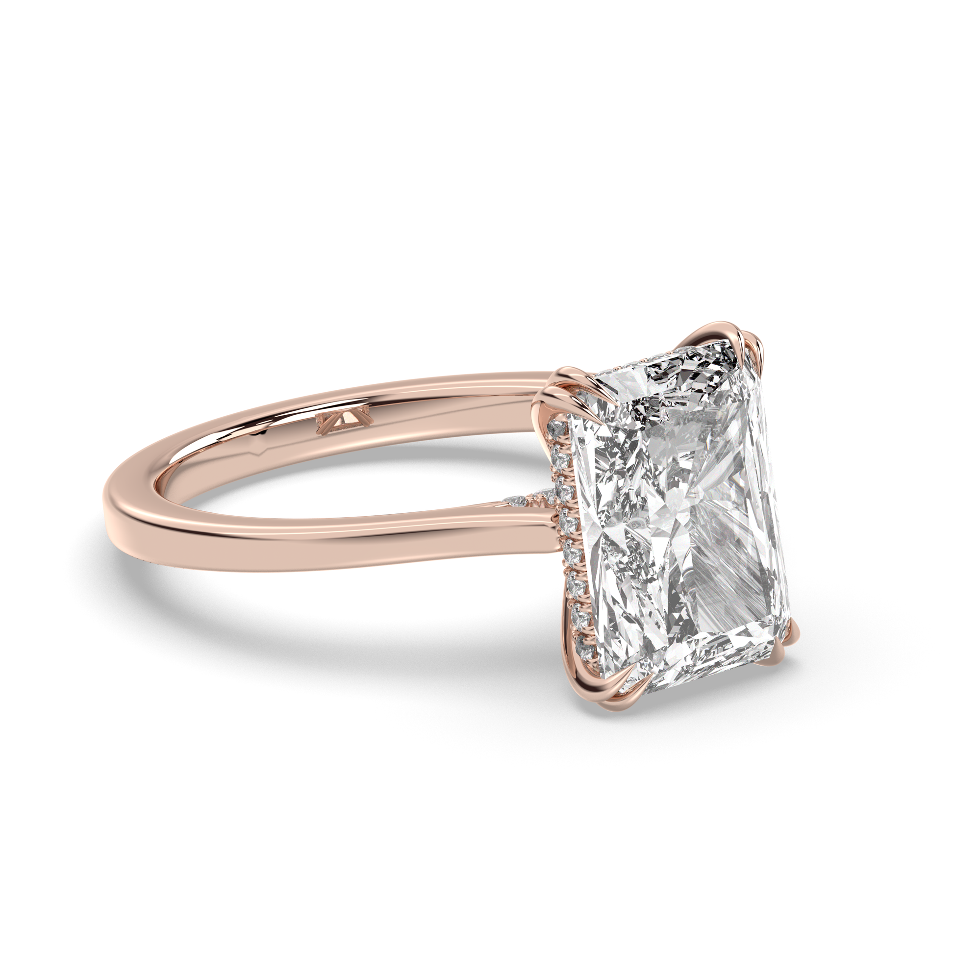 Marquise Shaped Three Stone Lab Grown Diamond Engagement Ring