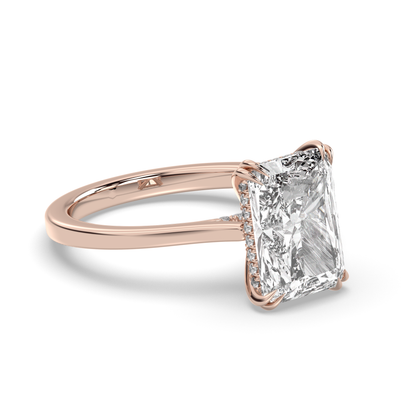 Marquise Shaped Three Stone Lab Grown Diamond Engagement Ring