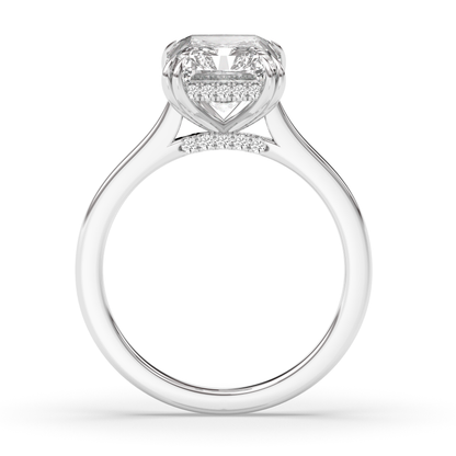Marquise Shaped Three Stone Lab Grown Diamond Engagement Ring