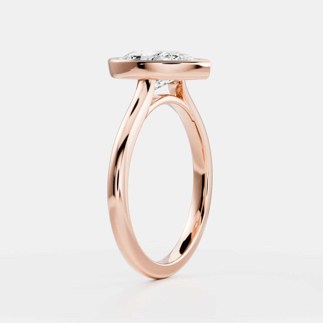 Marquise Cut Cluster Styled Lab Grown Diamond Engagement Ring