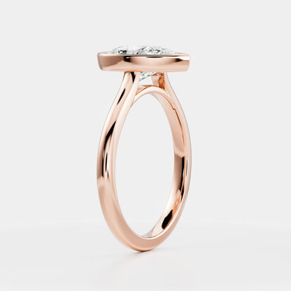 Marquise Cut Cluster Styled Lab Grown Diamond Engagement Ring