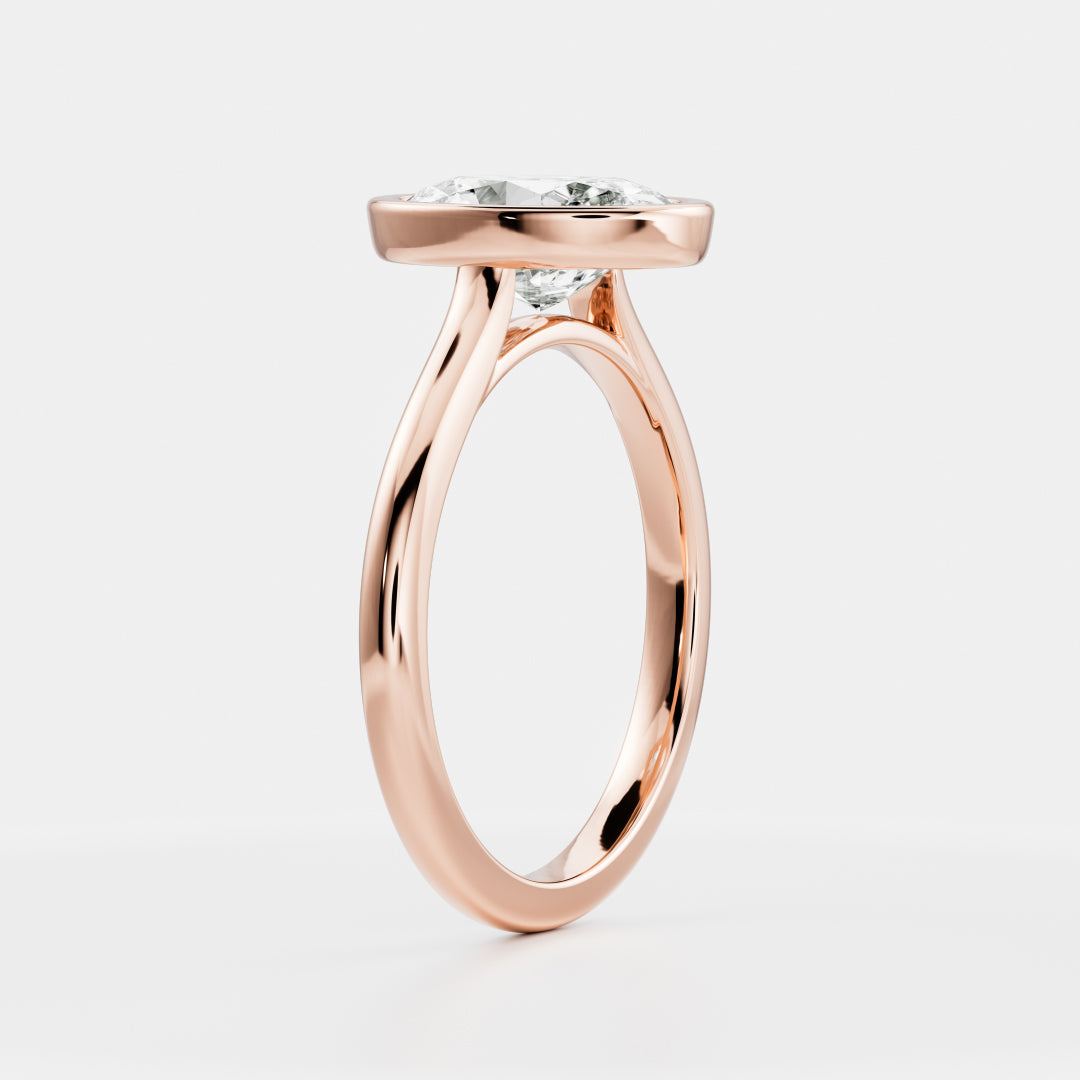 Marquise Cut Cluster Styled Lab Grown Diamond Engagement Ring
