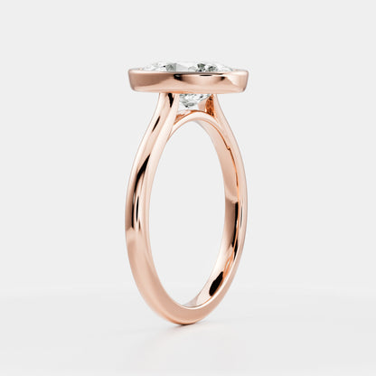 Marquise Cut Cluster Styled Lab Grown Diamond Engagement Ring