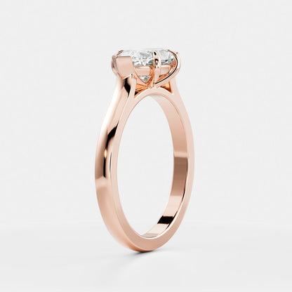 Marquise Cut Cluster Styled Lab Grown Diamond Engagement Ring