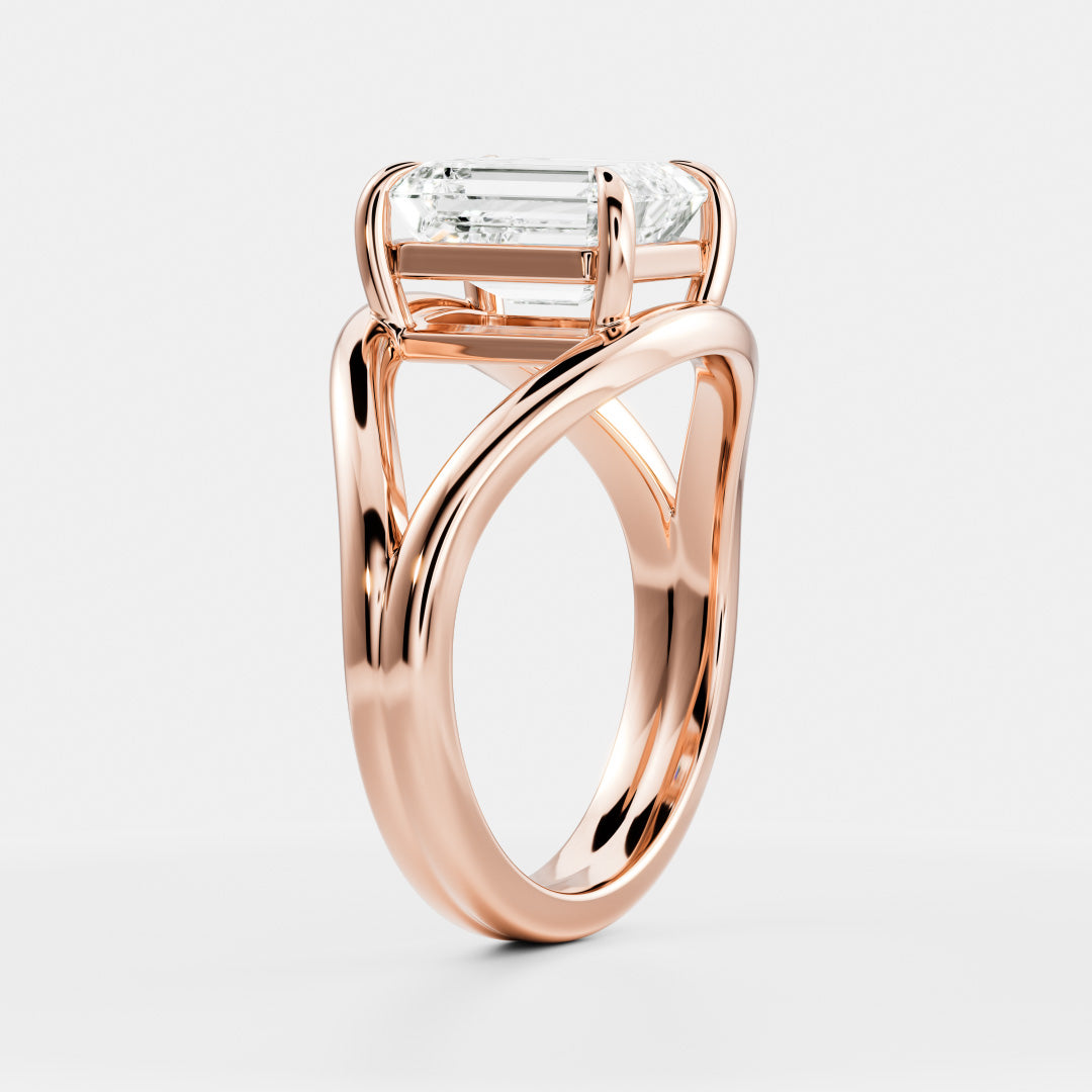 Marquise Cut Cluster Styled Lab Grown Diamond Engagement Ring