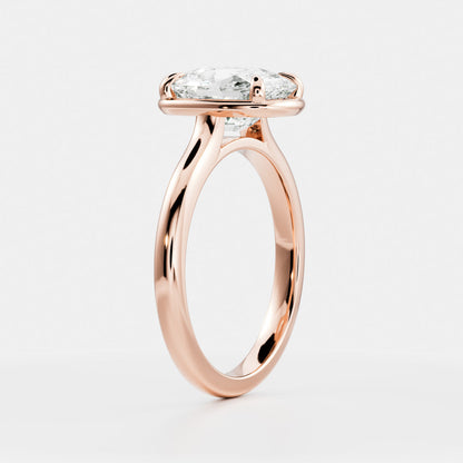 Marquise Cut Cluster Styled Lab Grown Diamond Engagement Ring