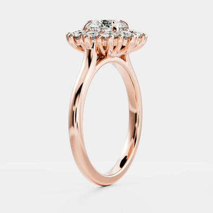 Marquise Cut Cluster Styled Lab Grown Diamond Engagement Ring