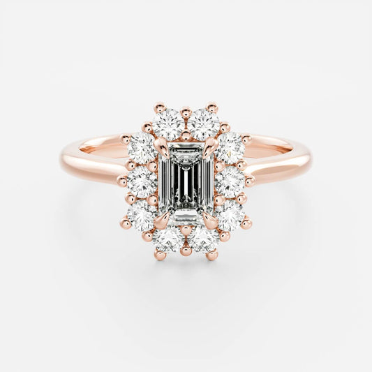Marquise Cut Cluster Styled Lab Grown Diamond Engagement Ring
