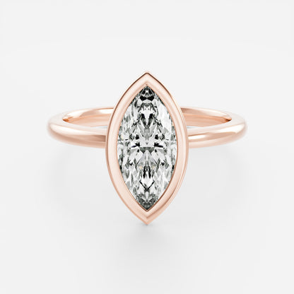 Marquise Cut Cluster Styled Lab Grown Diamond Engagement Ring