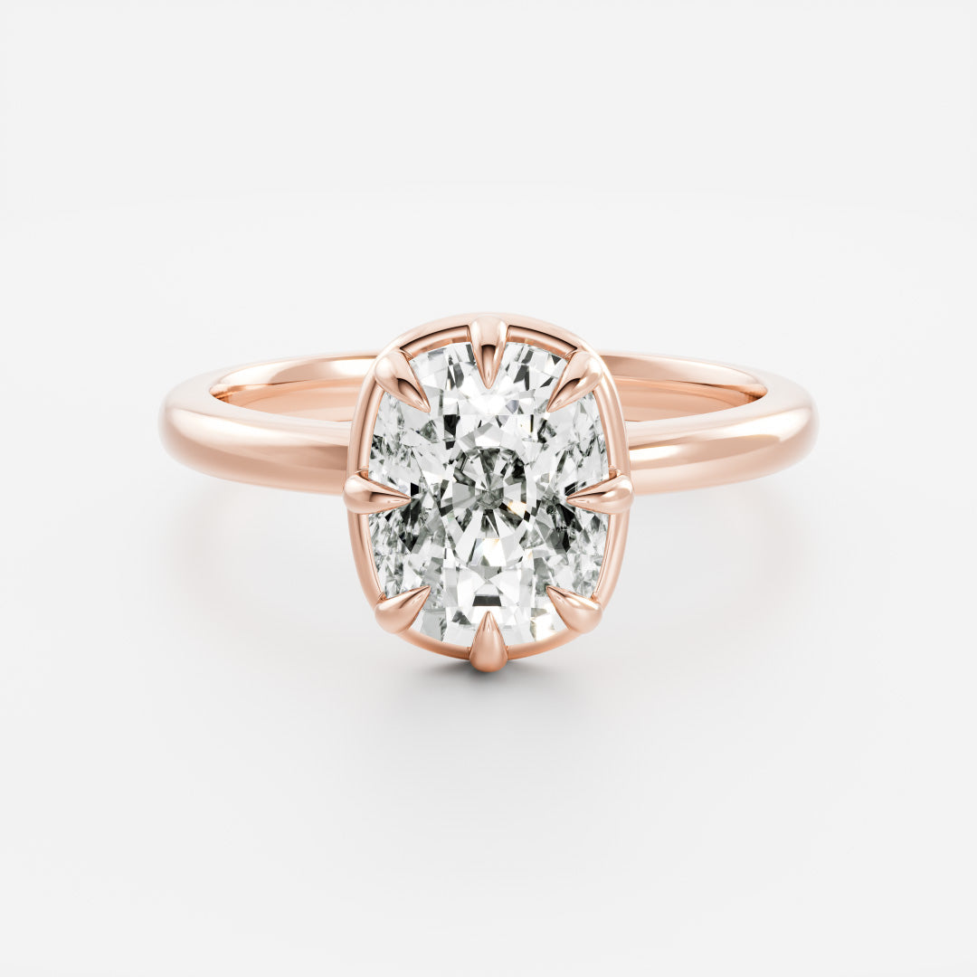 Marquise Cut Cluster Styled Lab Grown Diamond Engagement Ring