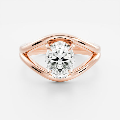 Marquise Cut Cluster Styled Lab Grown Diamond Engagement Ring