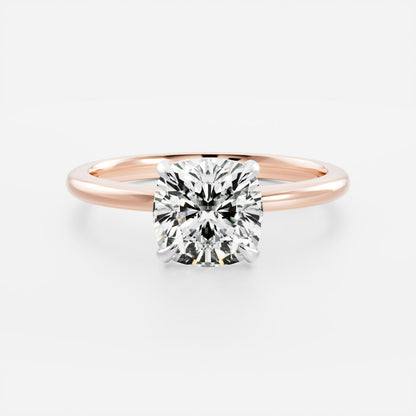 Stunning 1.0-2.0 CT Cushion Moissanite Engagement Ring with Solitaire Design