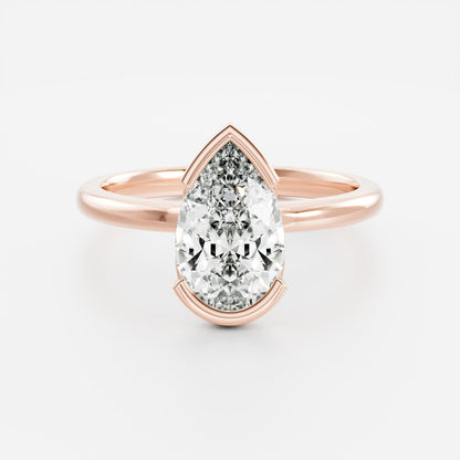 Marquise Cut Cluster Styled Lab Grown Diamond Engagement Ring