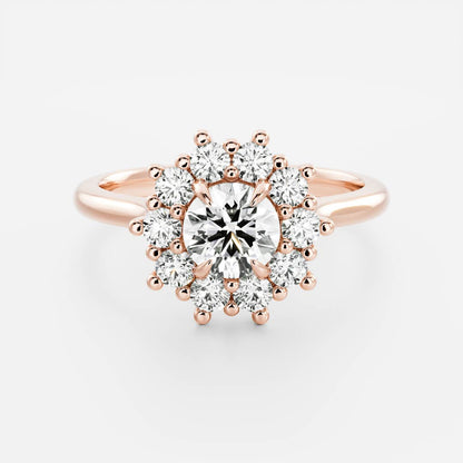Marquise Cut Cluster Styled Lab Grown Diamond Engagement Ring